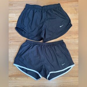Nike Black Athletic Shorts with White Swoosh, Bundle of Two!
